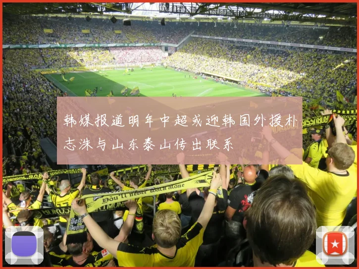 韩媒报道明年中超或迎韩国外援朴志洙与山东泰山传出联系